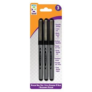 3 CT Black Rollerball Pen