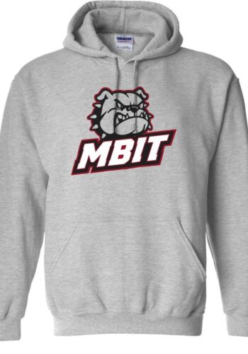 Grey Hooded Sweatshirt Bulldog